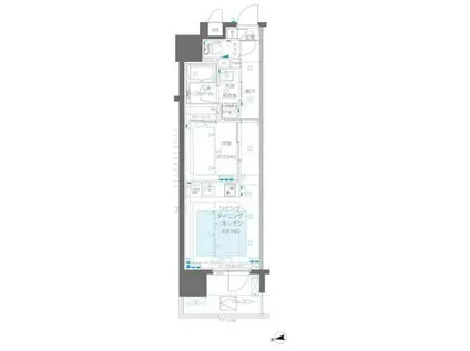 ズーム新宿御苑前 (1LDK/8階)の間取り写真