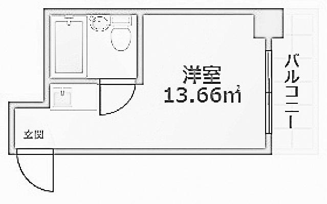 アスプロパラティ3(ワンルーム/2階)の間取り写真
