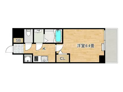 S-RESIDECE堺湊駅前AZURE(1K/2階)の間取り写真