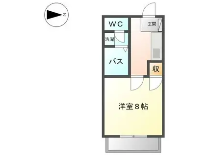 スターY&K(1K/2階)の間取り写真