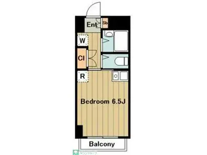 MISH(ワンルーム/2階)の間取り写真