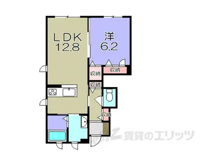 アルベロ(1LDK/1階)の間取り写真