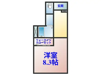 アリシアン(1K/1階)の間取り写真