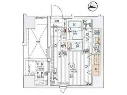 ブライズ森下リベラ(1K/6階)の間取り写真