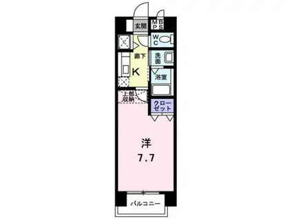 ストリートサイドレジデンス(1K/4階)の間取り写真