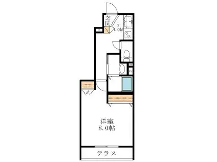 LUPINUS(1K/1階)の間取り写真