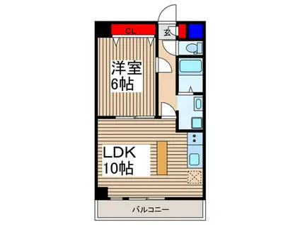 煉瓦館SHUTTLEVII(1LDK/3階)の間取り写真