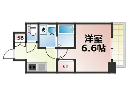エスプレイス大阪城サウス(1K/3階)の間取り写真