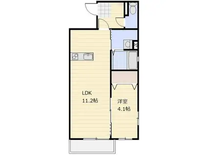 レグルス中央(1LDK/2階)の間取り写真