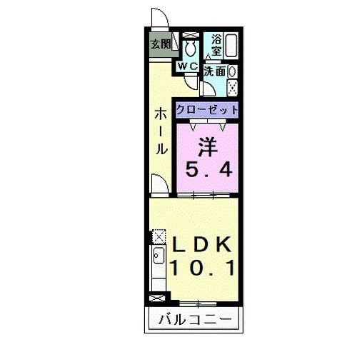 ジュネスアノン(1LDK/2階)の間取り写真