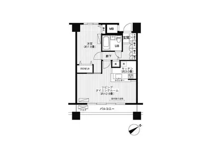 ループエム(1LDK/5階)の間取り写真