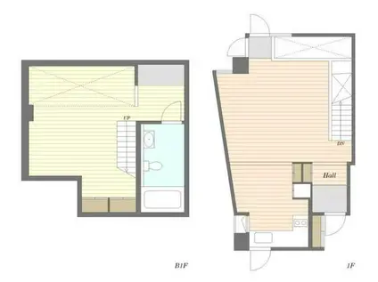 グリーンテラス元代々木(1LDK/1階)の間取り写真