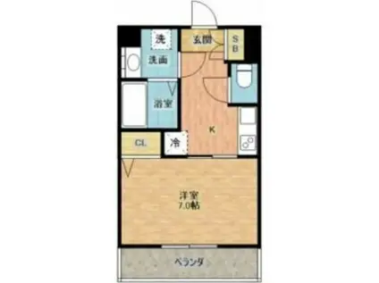 スカイコート御器所(1K/5階)の間取り写真