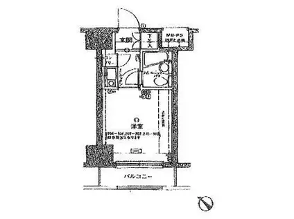 クリオ阪東橋壱番館(1K/2階)の間取り写真