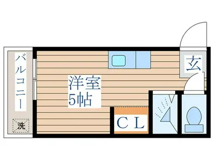 テラスじつかわ(ワンルーム/2階)の間取り写真