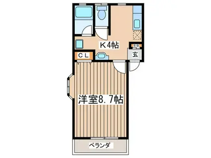 フォレスト上北沢(1K/2階)の間取り写真