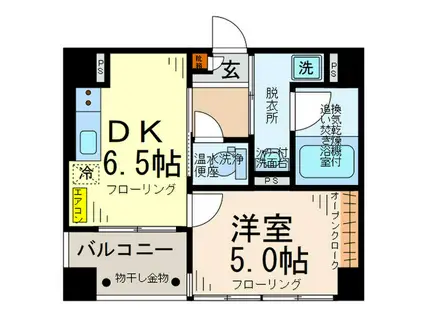 アピジ小梅向島(1DK/6階)の間取り写真