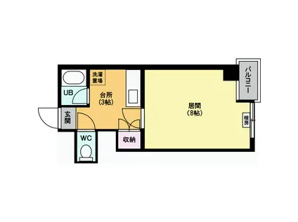 藤井ビル北17条III(1K/3階)の間取り写真