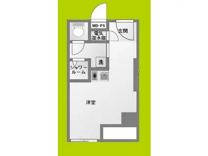 ニューライフ船場(1K/6階)の間取り写真