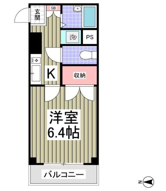 川口プラザE(1K/1階)の間取り写真
