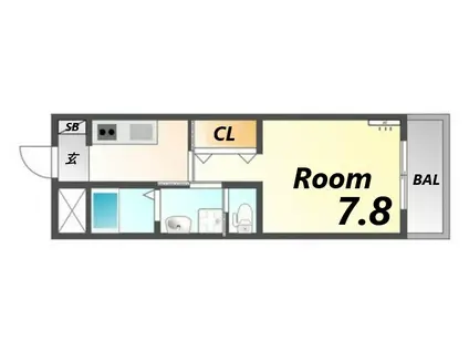 エクシード(1K/5階)の間取り写真