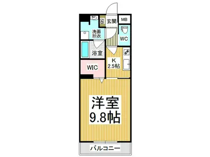 コンフォーティア広丘(1K/4階)の間取り写真