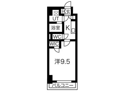 サンヴァーリオ仙台駅東(1K/7階)の間取り写真