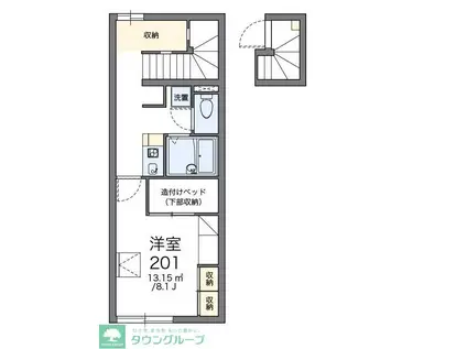 レオパレスエムフィールドIII(1K/2階)の間取り写真