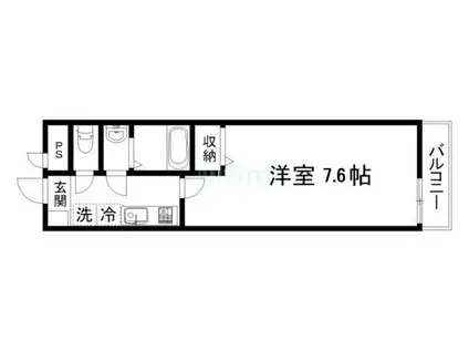 フラッティ西大路花屋町(1K/5階)の間取り写真