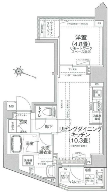 アイルプレミアム本駒込(1LDK/10階)の間取り写真