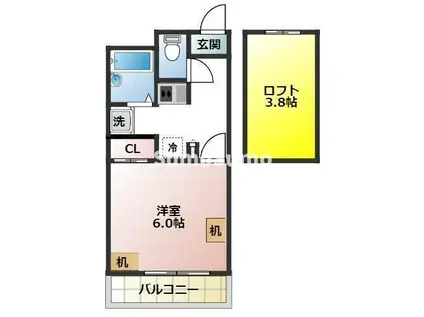 センチュリー武庫元町(1K/3階)の間取り写真