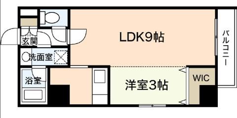 LST表町III(1LDK/8階)の間取り写真