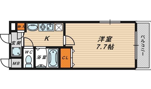 M´プラザ蒲生四駅前(1K/10階)の間取り写真