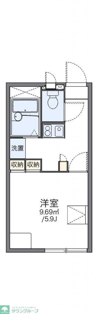 レオパレスフルーラ(1K/2階)の間取り写真