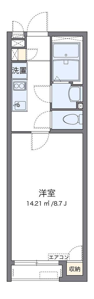 クレイノヴァンベール(1K/1階)の間取り写真