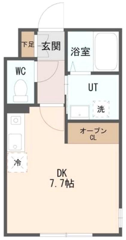 COFFRET西町北(ワンルーム/2階)の間取り写真