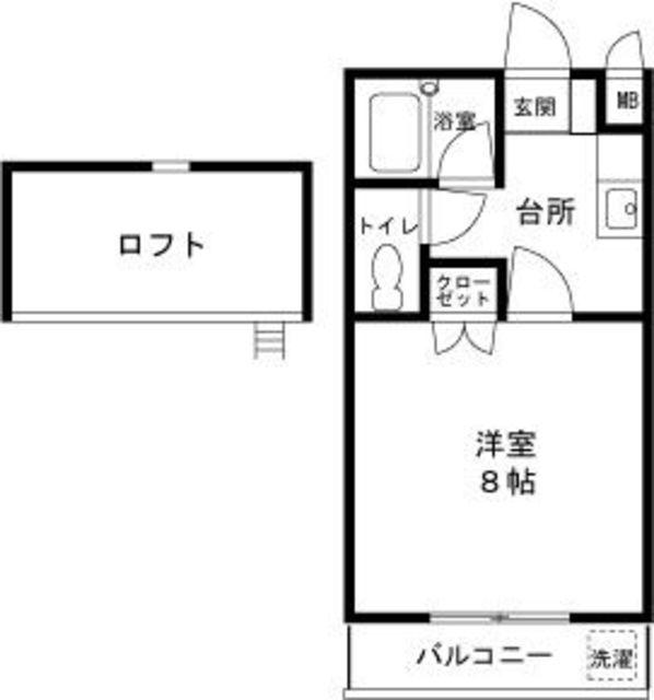 メゾンレジュール(1K/2階)の間取り写真