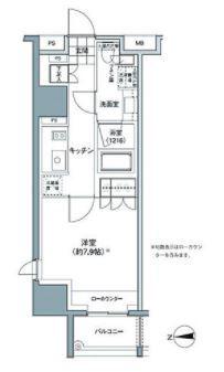 パークハビオ東中野(1K/3階)の間取り写真