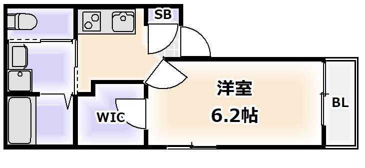 T S TERRACE HIGASHISUMIYOSI DUE(1K/2階)の間取り写真