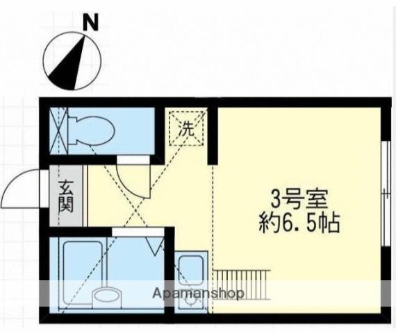 グレースヒルズ横浜西(ワンルーム/1階)の間取り写真