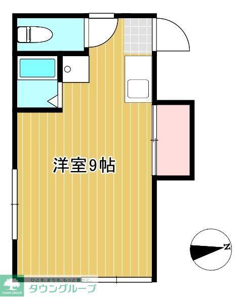 宮本コーポ(ワンルーム/2階)の間取り写真