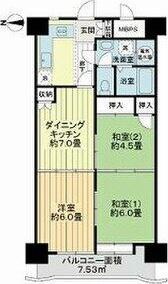 ライオンズマンション春日町(3DK/10階)の間取り写真