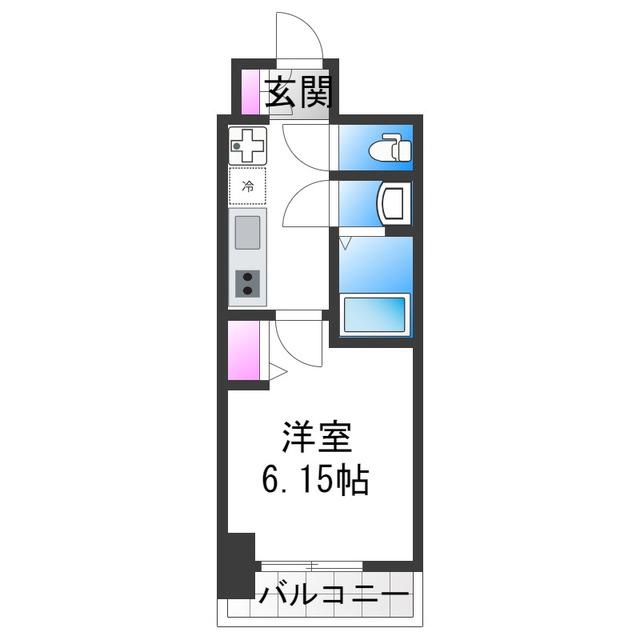 LUXENA住之江公園(1K/13階)の間取り写真