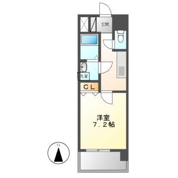 クレシェール大須(1K/2階)の間取り写真