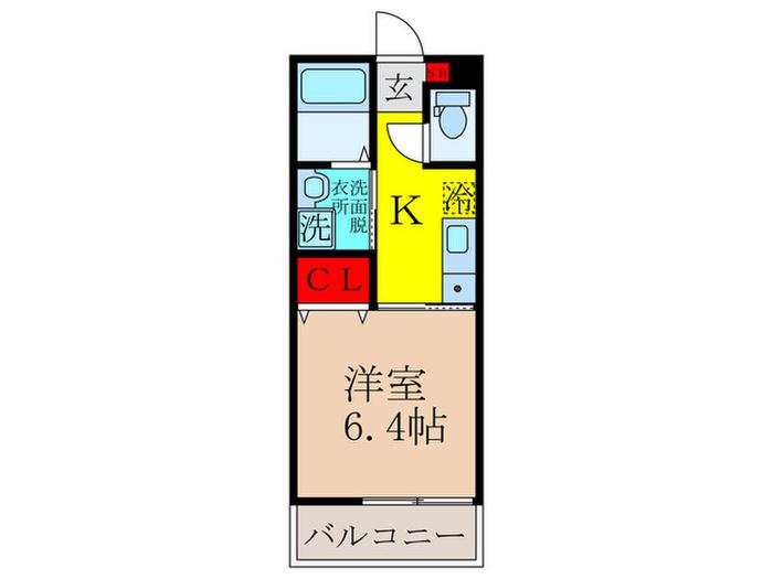 アート正雀(1K/3階)の間取り写真