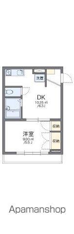 レオパレス新宿A館(1DK/2階)の間取り写真