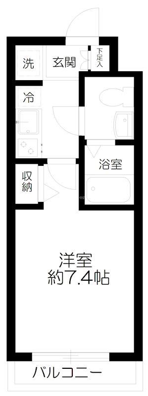 プレール・ドゥーク三鷹(1K/3階)の間取り写真