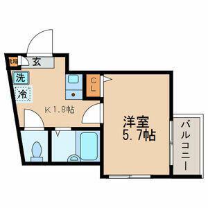SOLEIL 1010(1K/4階)の間取り写真