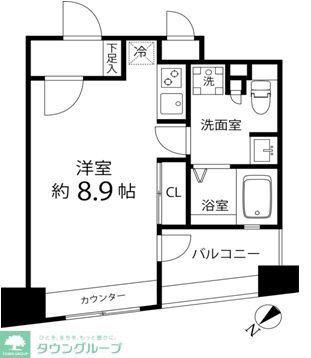レニール本駒込(ワンルーム/3階)の間取り写真