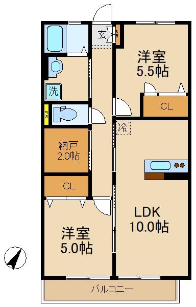 MA MAISON(2LDK/1階)の間取り写真